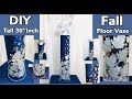 Dollar Tree / Walmart DIY Fall Leaves 30 Inches Tall Glam Floor Vase 2019 #WithMe