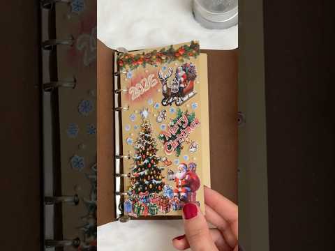 Christmas Journaling Sticker Art 🎄📖#christmas #diy #asmr #sticker #shorts