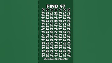 How Fast Can You Find the 47? Try This Challenge! #shorts