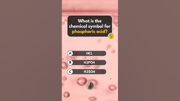 What is the chemical symbol for phosphoric acid? #EducationIsKey #ChallengeYourMind