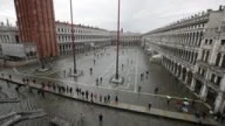 Flooding in Venice's famed St Mark's Square
