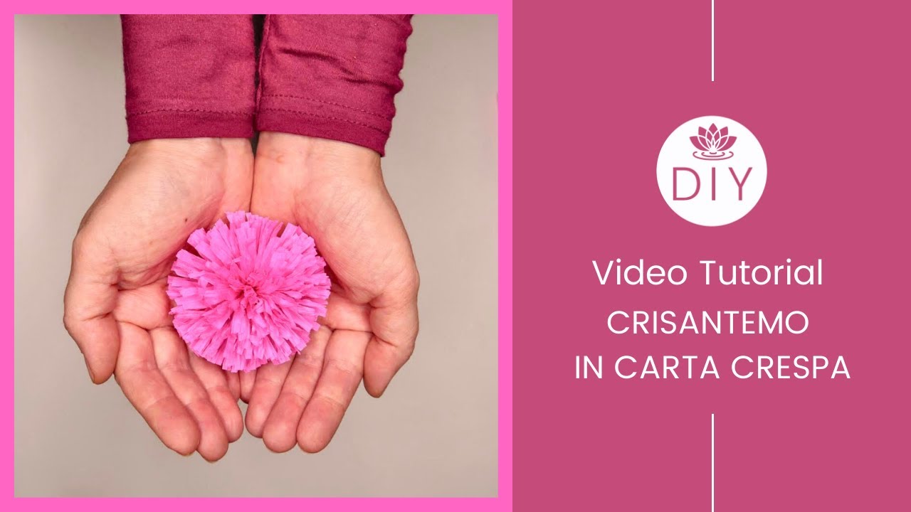 FIORE DI CRISANTEMO IN CARTA CRESPA - DIY Incartesimi