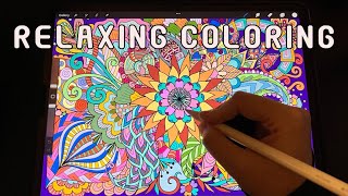 RELAXING COLORING / Satisfying Video with Calming Music for Stress Relief & Sleeping / Color With Me