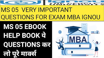 MS 05 MBA ignou important questions for exam 2021.ms 05 important question answer ebook download