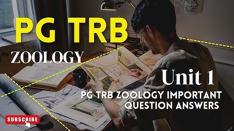PG TRB ZOOLOGY 📗UNIT 1 📝🔴IMPORTANT MCQ QUESTIONS