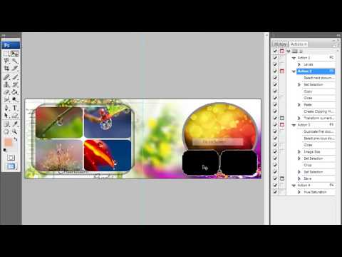 Automatic photo book album design in Photoshop cs Hindi tutorials