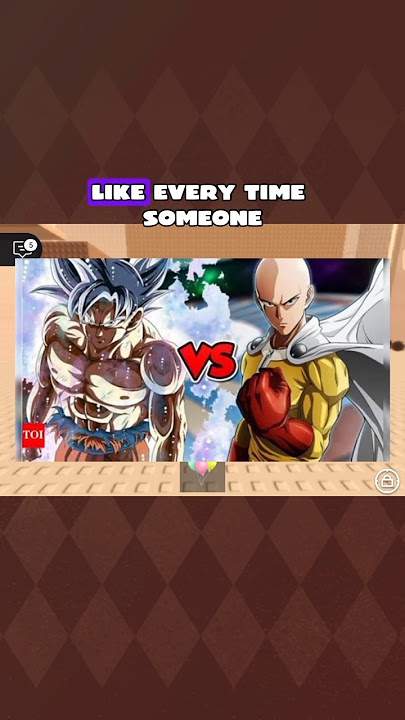 Goku vs Saitama 🔋 #roblox #goku #vegeta #dragonball #dragonballsuper #shorts