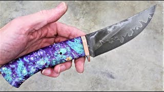 dyed stabilized wood  cactus juice  double dyed maple knife handle