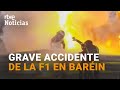 GROSJEAN se ESTRELLA y VUELVE A NACER  tras incendiarse su coche en el Mundial de FÓRMULA 1 | RTVE