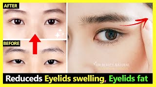 How to Reduce Eyelids swelling & Eyelids fat make Eyes bigger naturally (Japan Eyes Massage)