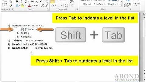 Using Word 2010 - Create a Bulleted or Numbered List