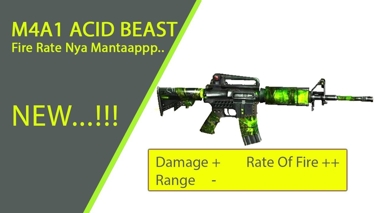 Free Fire Gameplay New M4a1 Acid Beast Youtube