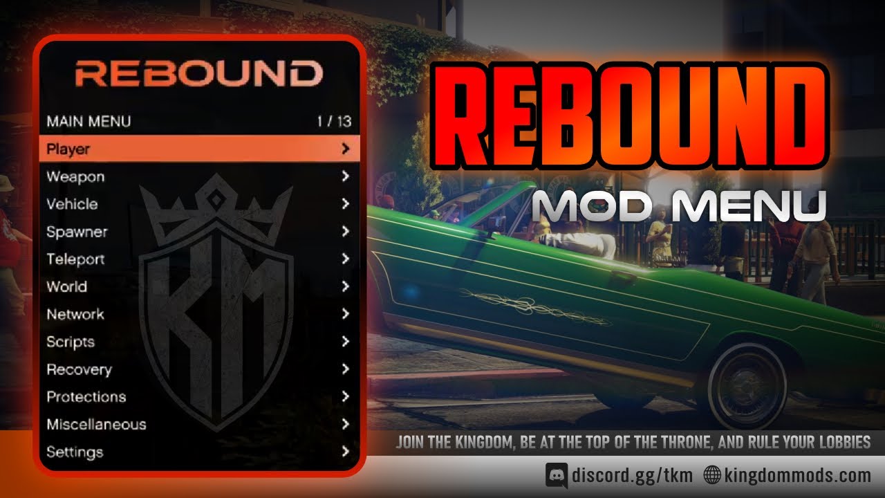 Rebound Vip] Conta Vitalícia (Gta V Mod Menu) - DFG