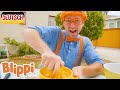 Blippi baut einen Limonandenstand  | Kinderlieder und Cartoons | Blippi | Moonbug Kids Deutsch