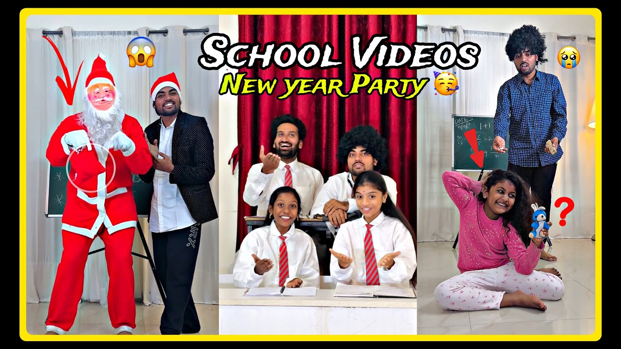 School New Year Party🥳&Christmas Funny Videos😍|| Charanspy - YouTube