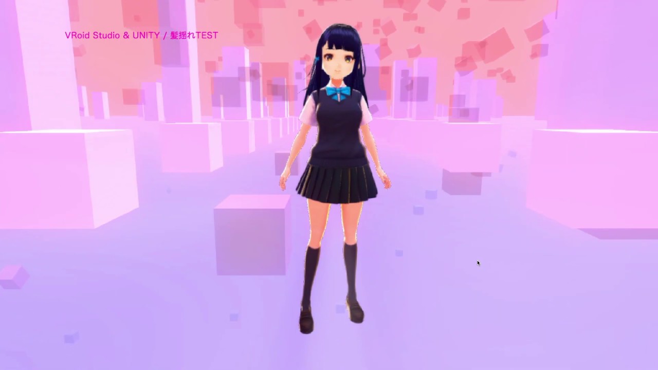 Vroid Studio Unity 髪揺れチェック Youtube