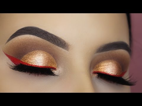 Gold Halo Cutcrease with Red Liner Tutorial