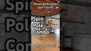 Advanced Beginner Spin Pole Combo #poledance #polesport #beginnerpole #polefitness