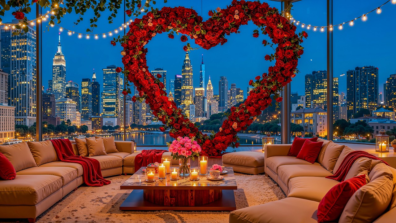 Valentine Chill Jazz in New York | Luxury Apartment with Smooth Jazz Music for Romance & Relaxing