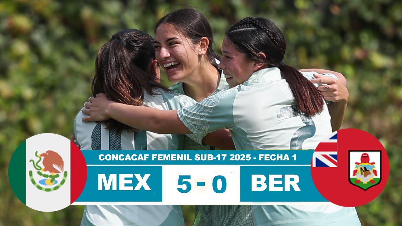 Mexico Femenil vs Bermudas 5-0 Resumen Goles 2025 - YouTube