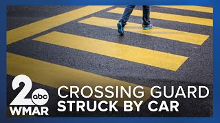 A crossing guard was struck early Wednesday morning
