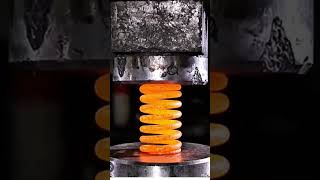😱hydraulic machine Ne iPhone ka pura chaupat kar diya aur spring ko bhi #hydraulicpress #amazing