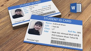 How to make Student ID Card in Microsoft word 2019 screenshot 4