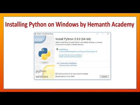 2 Installing Python on Windows by Hemanth Academy