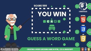 How to Create a Word Guessing Game with HTML, CSS, and JavaScript | #game #project