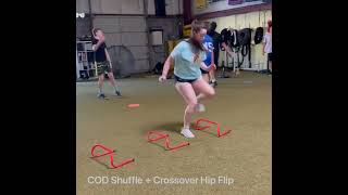 COD Shuffle + Crossover Hip Flip