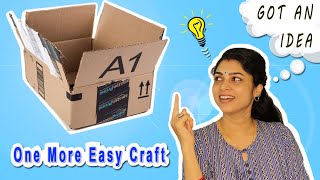 Best Out of Waste Cardboard Box Craft | Cardboard craft ideas | recycled craft ideas, wall decor