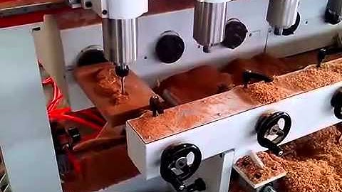 3D 4 Axis 8 Spindles Rotary Axis CNC Router