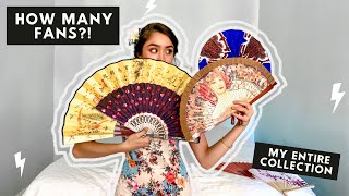 HAND FAN ADDICTION- My entire hand fan collection for keeping cool when I dance Argentine tango