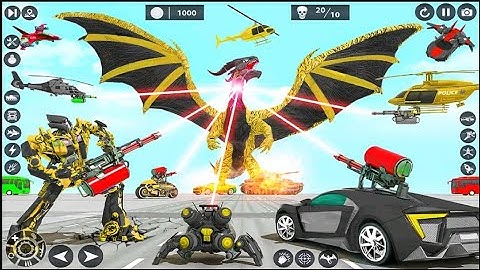 Dragon Robot Police Car Games - Android Gameplay