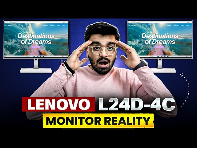 Lenovo L24D-4C Monitor Unboxing & Review! Best Full HD Monitor