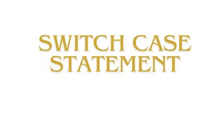 16.1.1. Understanding switch-case-statement | Code Tantra Java Solutions | CodeCrunch |