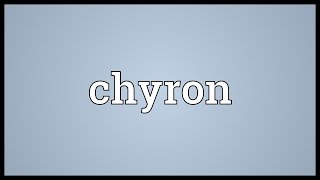 Chyron Meaning