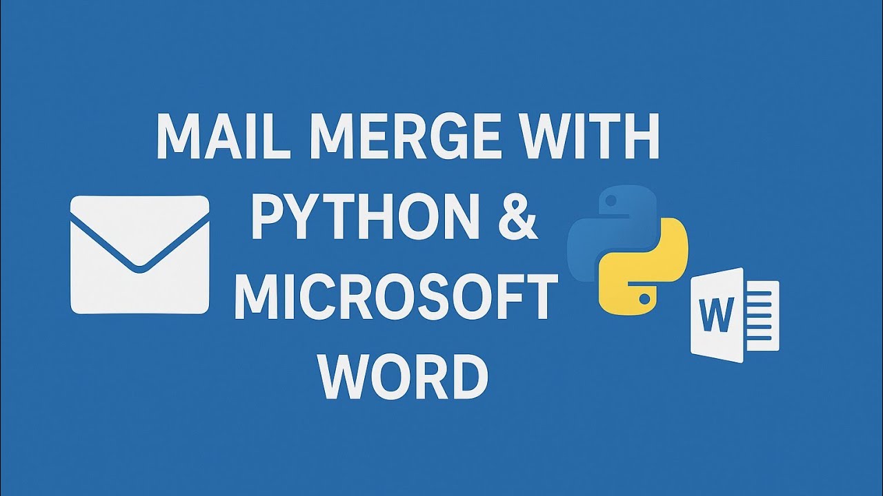 Mail Merge with Python and Microsoft Word - YouTube