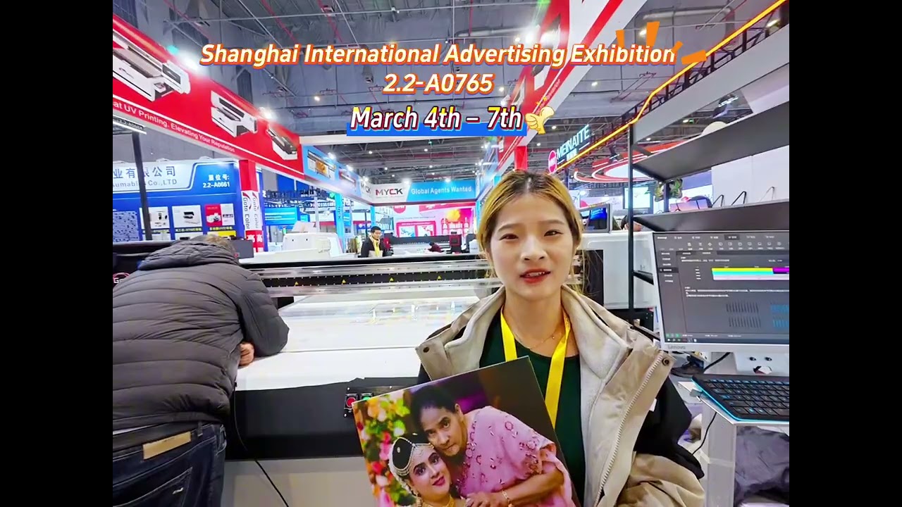 Our UV printer is shining at the exhibition! Come check out this 