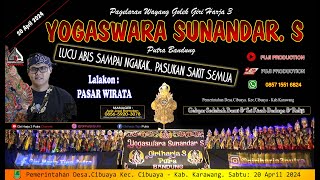 LANJUTAN.  PAGELARAN WAYANG GOLEK GIRI HARJA 3. KI DALANG YOGASWARA SUNANDAR,S. LALAKON PASAR WIRATA