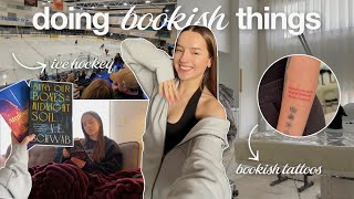 doing bookish things ✨⚔️🖤 (new book tattoos, tattoo tour, book journal updates, unboxings)