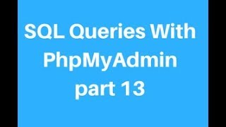 SQL Operator (part 13)