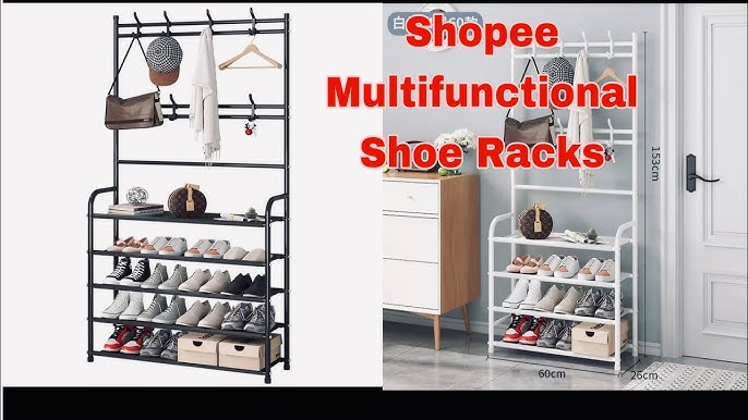 Multifunctional Shoe And Coat Rack With Detachable Hooks - Temu