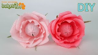 РОЗЫ ИЗ ГОФРИРОВАННОЙ БУМАГИ С КОНФЕТОЙ ☆ DIY paperflower РОЗЫ ИЗ ГОФРИРОВАННОЙ БУМАГИ С КОНФЕТОЙ ☆ DIY paperflower