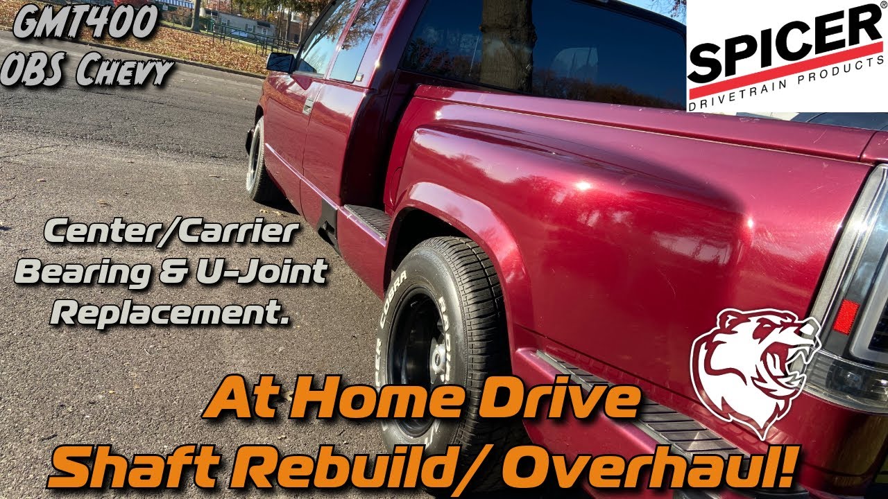 Full DIY Drive Shaft Rebuild At Home, Carrier/ Center Bearing & UJoint