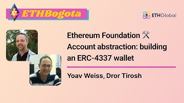 Ethereum Foundation 🛠 Account abstraction: building an ERC-4337 wallet - Yoav Weiss, Dror Tirosh