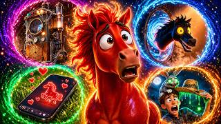 😱 1 HOUR Neon Red Horse NON-STOP Madness! Best Farm Chaos &amp; Epic Saves! 🐎🔥