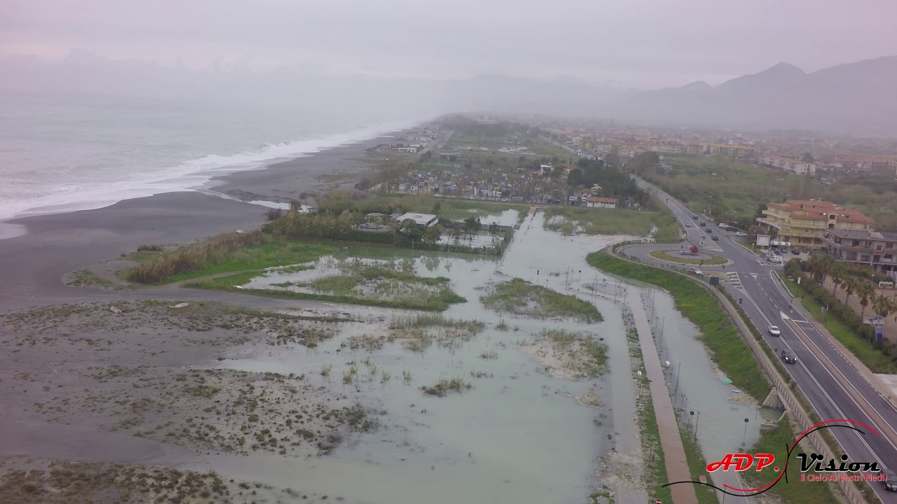 Mareggiata del 22 Marzo 2018 presso il Lungomare di Grisolia Lido (Cs)