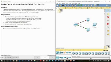 5 2 2 8 Packet Tracer   Troubleshooting Switch Port Security