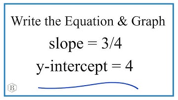 Graph and write the equation of a line with slope = 3/4 and y-intercept = 4.
